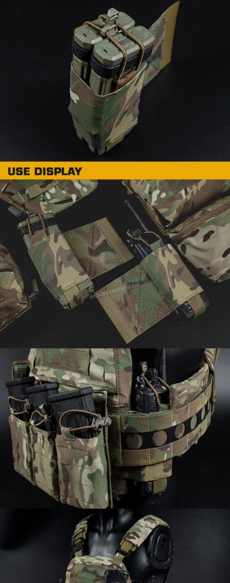 Description Picture 5 of itemFerro V2 Side Pouch Tactical Vest Elastic Radios Holder Bag Magazine Pouches FCPC V5 Pocket Airsoft Hunting Equipment Radio Pack
