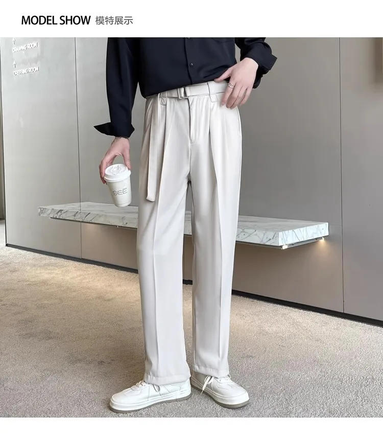 Description Picture 3 of item2024 Fashion Suit Pants Mens Elegant Dress Pants Solid Men Leisure Suits Trousers Male Korea Teenagers Oversize Pants Formal A22
