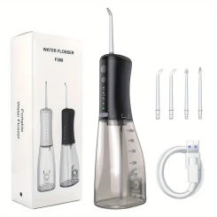 Oral Irrigator Portable Dental Water Flosser USB Rechargeable Water Jet Floss Tooth Pick 4 Jet Tip 350ml 4 Modes IPX7