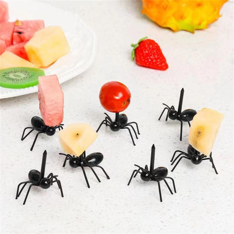 Description Picture 6 of item12pcs Ant Toothpicks Food Fruit Picks Decoration Ant Shape Forks Snack Cake Dessert Tableware for Home Decoration Kitchen Party