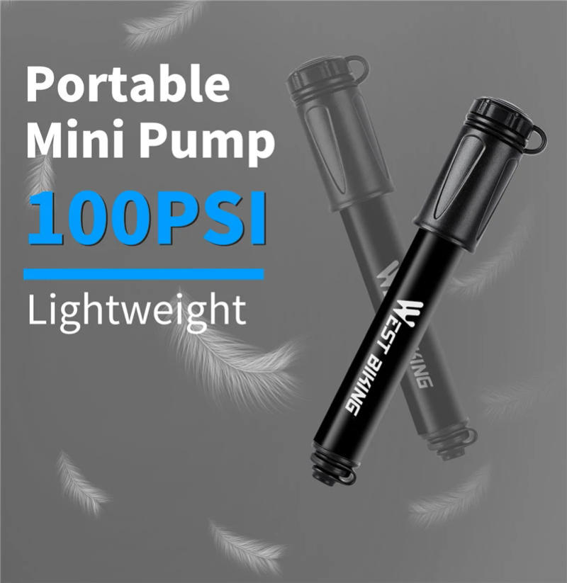 Description Picture 3 of itemWEST BIKING 100Psi Mini Bike Pump Aluminum Alloy Bicycle Hand Air Pump Tire Inflator Schrader Presta Valve MTB Road Cycling Pump