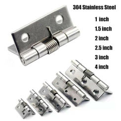 2pcs Spring Hinges Self Closing Stainless Steel Spring Door Hinge Hardware For Cabinets Gifts Box Cosmetics Box Furniture Hinge