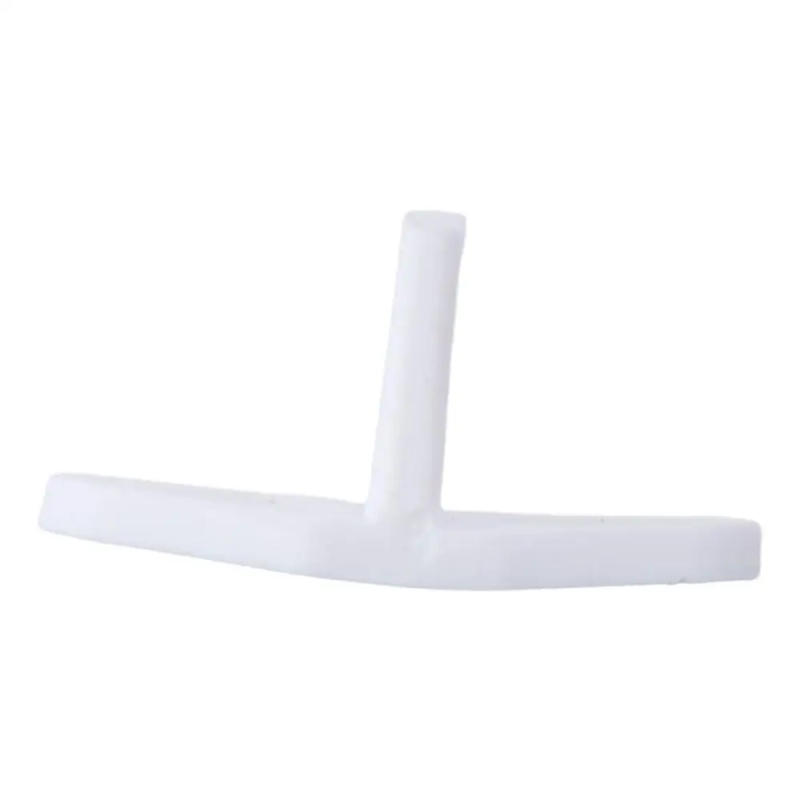 Description Picture 3 of item2Pack Easy to install Universal Barn Door Floor Guide White Metal Floor Mount T Shape Guide Bypass Doors