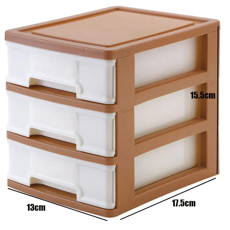 Description Picture 6 of itemDesktop Drawer Storage Cabinet Office Stationery Storage Box Small Miscellaneous Storage Box with Three Drawers