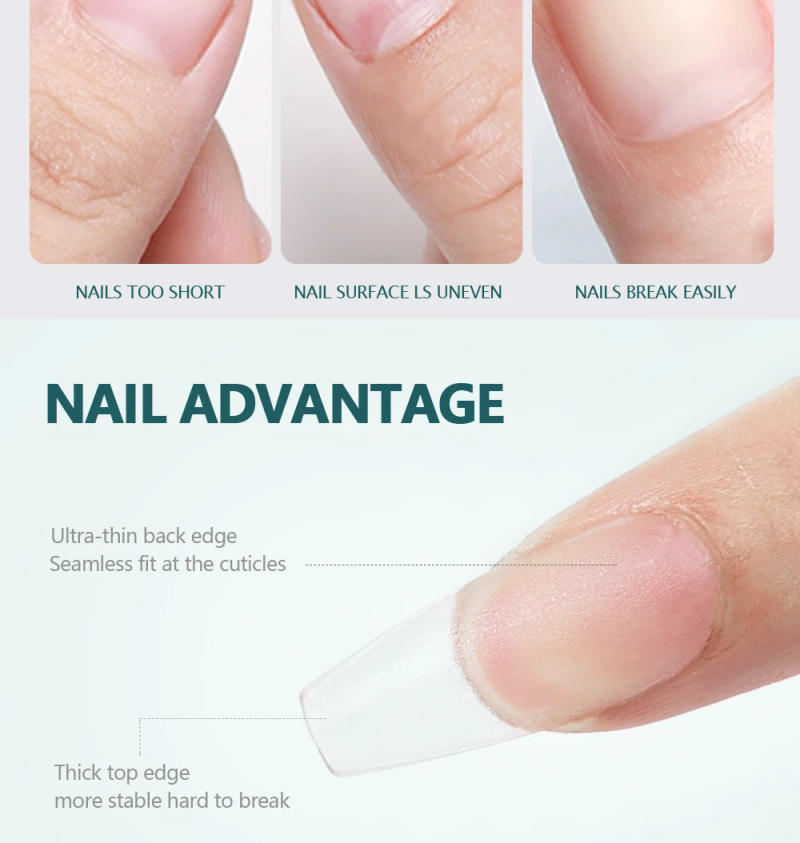 Description Picture 5 of itemNailpop Pre-buff Fake Nails Ultra Matte Short False Nails with Design Perfect for Nail Artists and Beginners Capsule Americaine