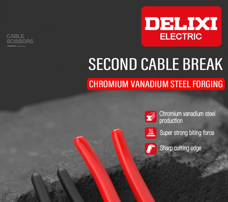 Description Picture 4 of itemDELIXI ELECTRIC Cable Cutter ,Wire Stripper Pliers,Chromium Vanadium Steel Forging,Used to Sharp Cutting Cables and Strip Wires