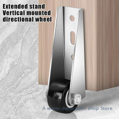 1 Pc Silent Furniture Side Mounted Direction Door Roller Support Moving Wheel With Screws Multi-function Stainless Steel Pulley