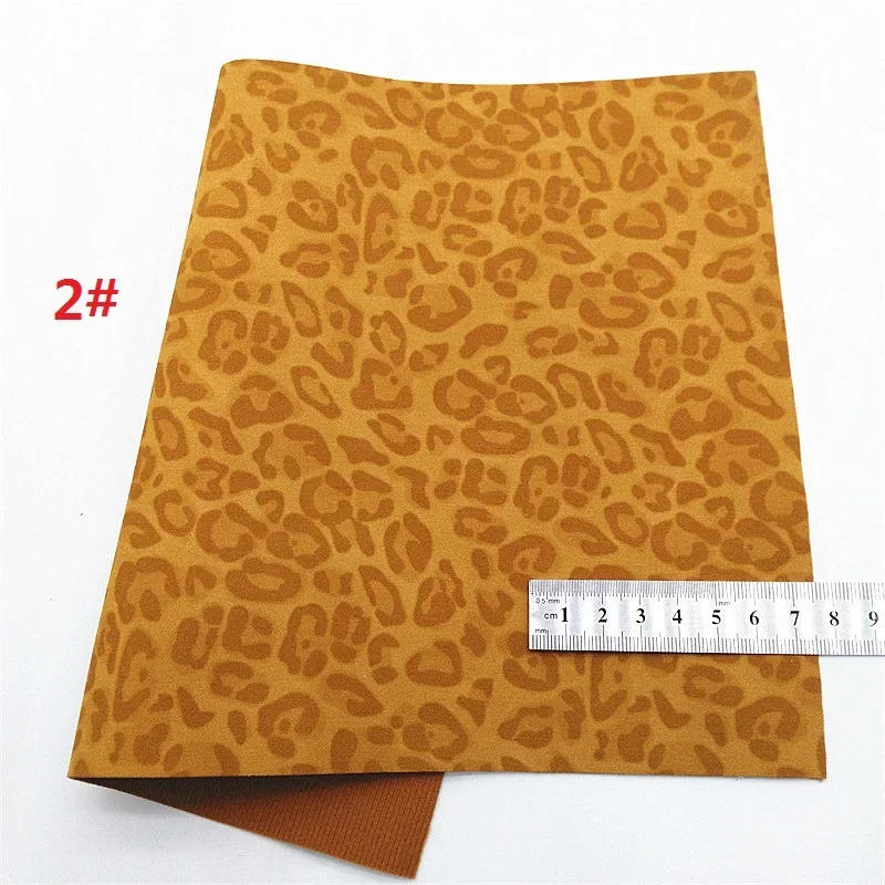 Description Picture 4 of itemGold Glitter Leather Sheets Leopard Custom Synthetic Leather Sheets Leopard Suede Faux Leather Fabric For DIY 21x29CM Y328