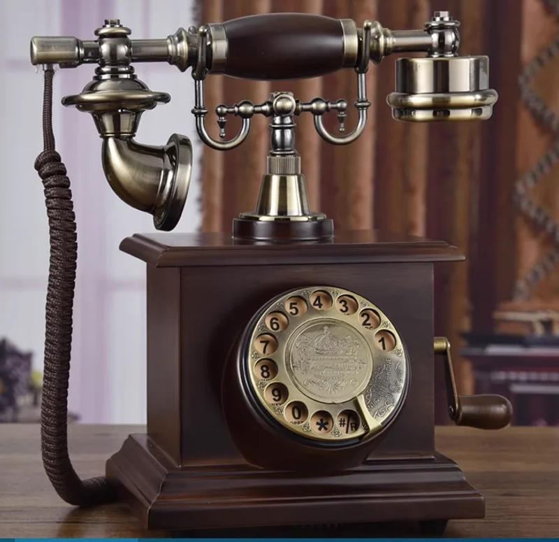 Description Picture 3 of itemRetro cordless GSM sim card revolve telephone Swivel Plate Rotary Dial Antique Landline Phone For Office Home Hotel house