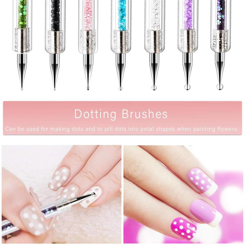 Description Picture 5 of item9PCS Acrylic Gel Nail Art Brush Set for Nails,Manicure Brush Tools Kit for Home Professional Salon,Nail Liner Brush and Dotting
