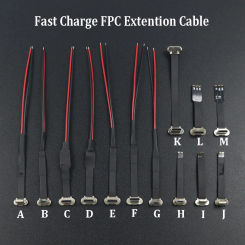 Type-C Micro USB Connector FPC 2Pin 3Pin W/ Resistor R1 EK Soft Flat Cable Male Fast Charge Wire Extention For Phone