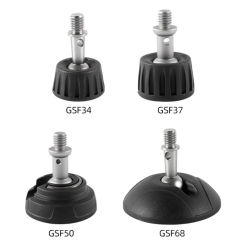 CPDD Rubber Tripod Foot 34/37/50/68mm Universal Tripod Foot Pad 360 Degree Rotating Monopod Leg Pad Replacement Feet Spike