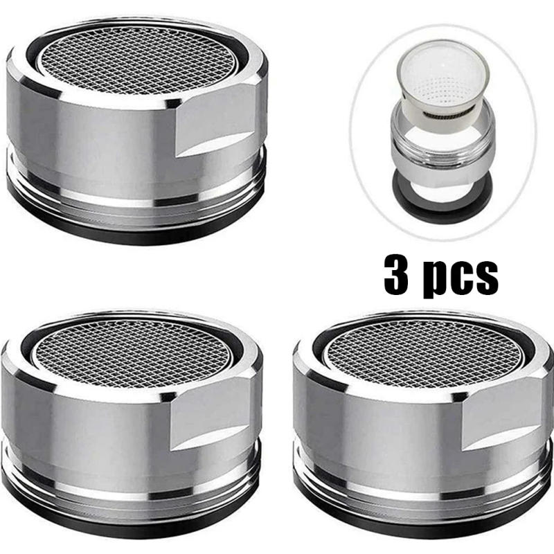 Description Picture 3 of item3pcs Water Saving Faucet Aerator Replaceable Brass Filter Mixed Nozzle M24 Thread Bathroom Faucet Bubbler Accessories