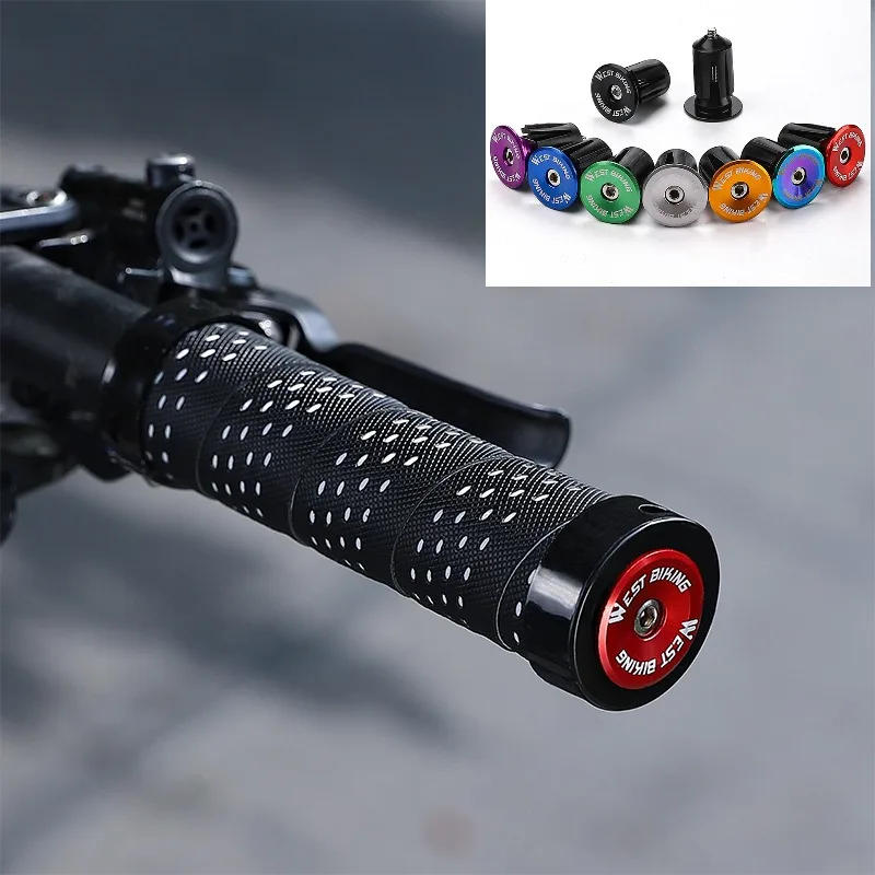 Description Picture 2 of item2PCS Mountain Road Bike Handlebar End Plugs Aluminum Alloy Handle Bar End Cap BMX MTB Bike Grip Cover Bicycle Accessories