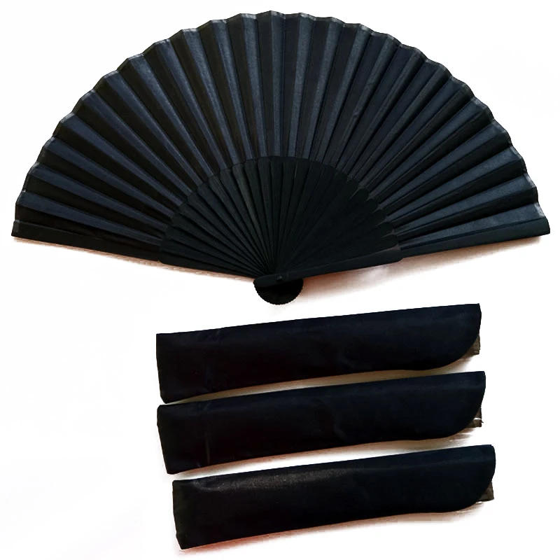 Description Picture 6 of itemBlack Hand Fan Vintage Folding Fans Wedding Party Favor Supplies Dance Home Party Folding Decorative Fans