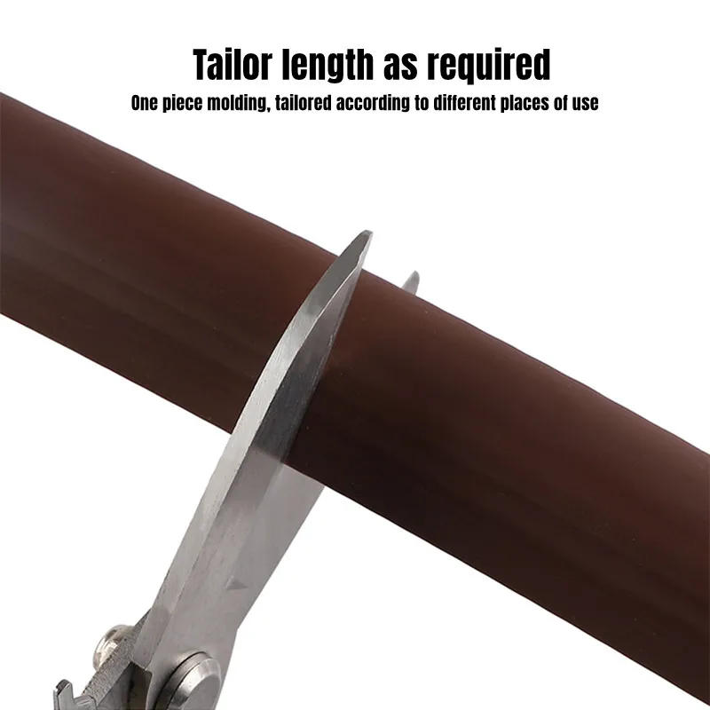 Description Picture 5 of item1M PVC Floor Threshold Seam Edge Trim Sealing Strip Self-adhesive Door Bottom Anti-collision Rubber Strip Protective Carpet Mat