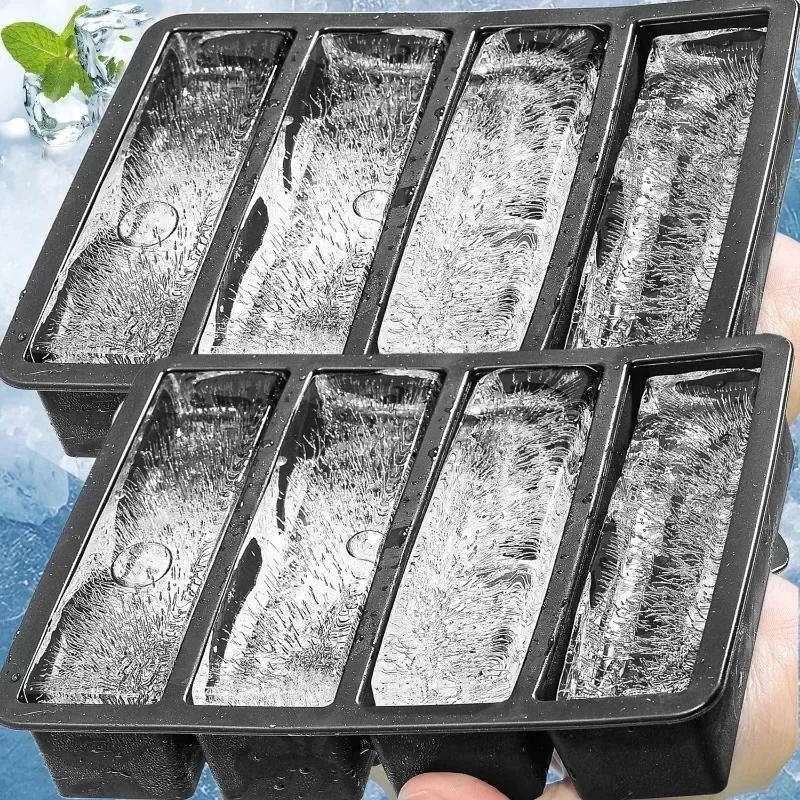 Description Picture 3 of itemSilicone Ice Cube Mold Reusable Square Ice Cube Molds with Lid Whiskey Cocktail Freezer DIY Ice Maker Barware Kitchen Gadgets