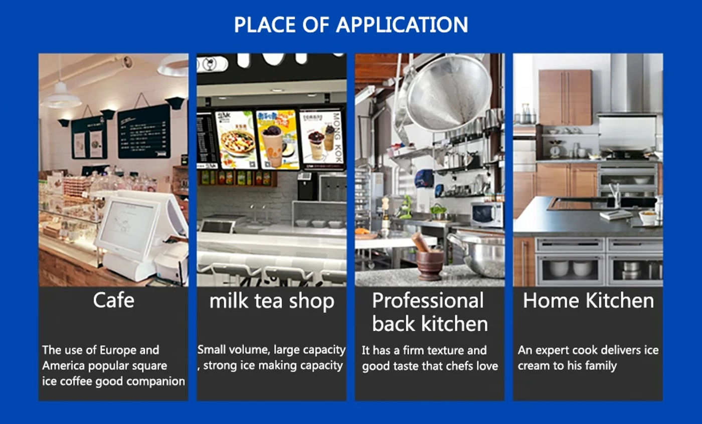 Description Picture 4 of itemXEOLEO Automatic Ice Maker 15kg Storage Ice Making Machine Ice Maker Automatic Add Water 44 Pcs/18 Min For Lab/Coffee Shop