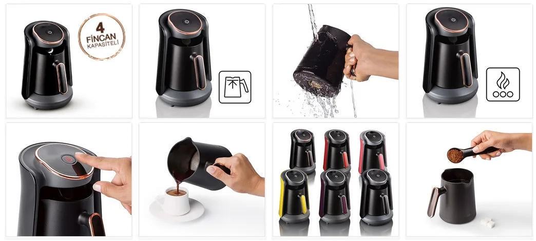 Description Picture 3 of item600W Coffee Maker 0.5L Coffee Pots Moka Pot Semi-automatic Turkish Coffee Maker Thermal Cup Mini Coffee Machine Office