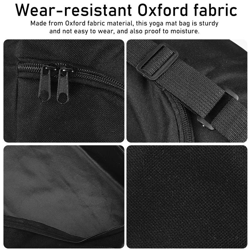 Description Picture 2 of itemYoga Bag Breathable Sports Bag With Adjustable Shoulder Straps Carry Storage Bag Fits Most Yoga Mats Black Color Empty