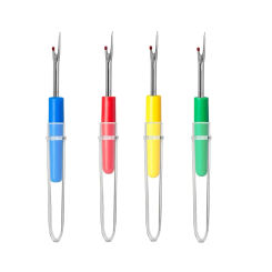 5Pcs Plastic Handle Craft Thread Cutter Seam Ripper Stitch Unpicker Sewing Tool Cloth Diy Cross Stitch Seam Color Random