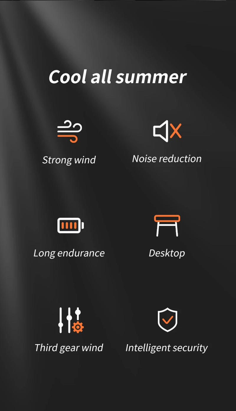 Description Picture 3 of itemNew high-speed dual spray handheld small fan, 1200 mAh portable mini USB charging small fan, suitable for indoor and outdoor