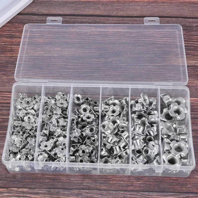 Description Picture 5 of item245PCS Zinc Plated M3/M4/M5/M6/M8/M10 Four Claws Nut Speaker Nut T-Nut Blind Pronged Tee Nut Furniture Hardware