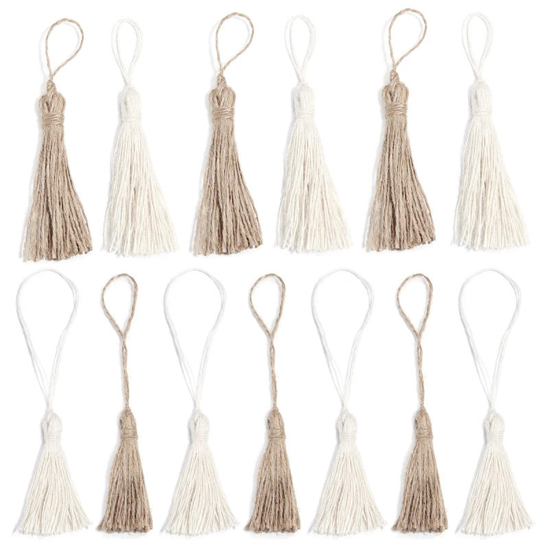 Description Picture 5 of item5 pcs/Pack Soild Color Tassels Handmade Silky Floss Fringes with Cord Loop for DIY Jewelry Bookmark Clothing Craft Decoration