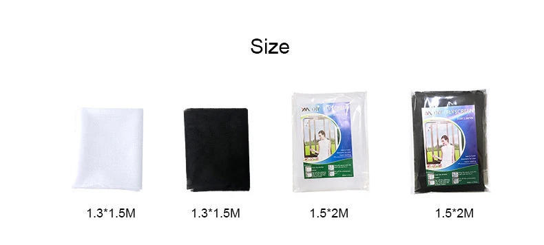 Description Picture 2 of itemDIY Self-Adhesive Indoor Insect Fly Mosquito Window Screen Curtain Mosquito Netting Door Anti Mosquito Net Window Mesh Bug Net