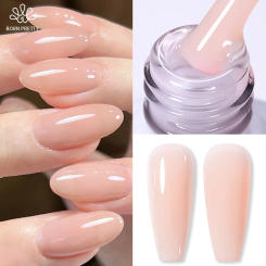 BORN PRETTY 4 in 1 Jelly Nude Quick Extension Nail Gel Nail Polish 10ml Quick Building Nail Strengthener Gel Thickening Manicure