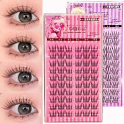 New Korean Girl Group False Eyelashes Naturally Simulate Manga Lashes The Lazy Single-tuft Segmented Rich Daughter's Eyelashes