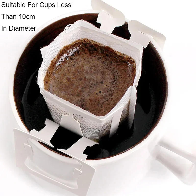 Description Picture 6 of item50/100/200PCS Coffee Filter Paper Bag Disposable Drip Coffee Bag Handle Portafilter Hanging Espresso Coffee Accessories Tea Tool