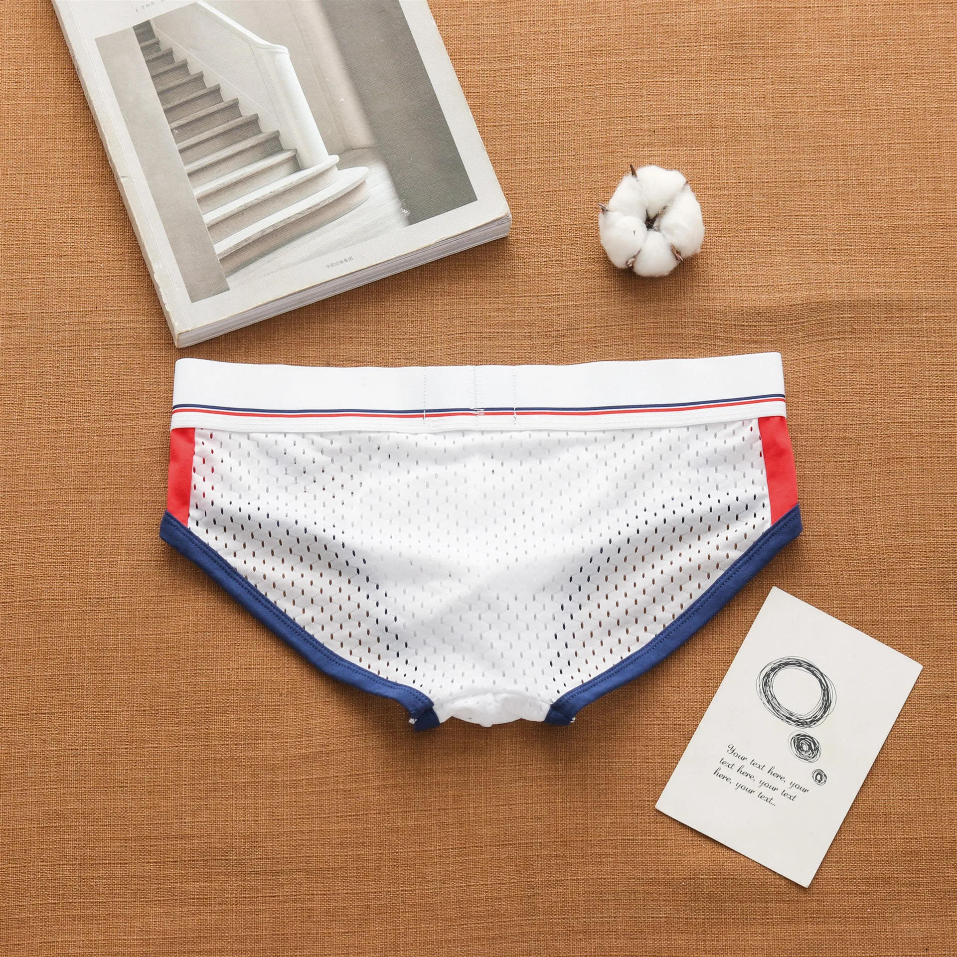 Description Picture 6 of itemAddicted men's sexy low waist breathable ice mesh comfortable fashion briefs men