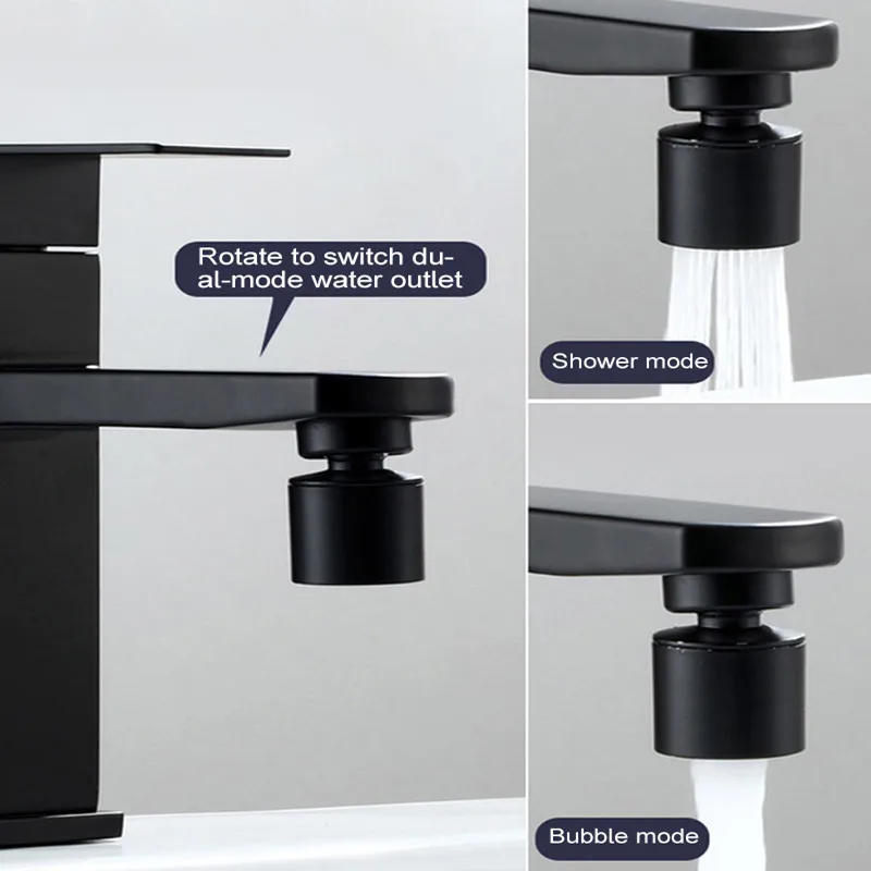 Description Picture 6 of item360 Degree Swivel Kitchen Tap Aerator Thread Adapter Chrome Splash-proof Water Saving Tap Bathroom Water Faucet Accessories