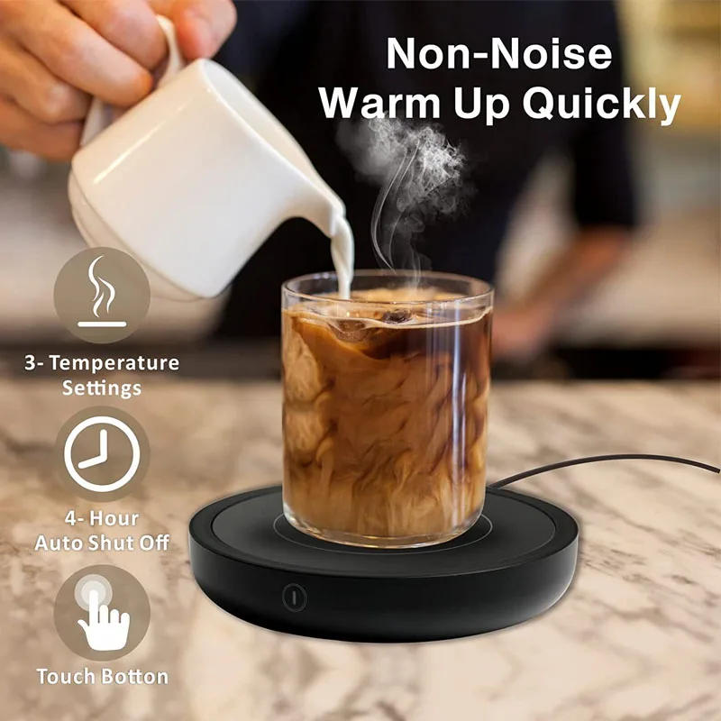 Description Picture 6 of item110V/220V Cup Heater Coffee Mug Warmer Hot Tea Makers Heating Pad Warmer Coaster Electric Hot Plate Coffee Heater For Tea Milk