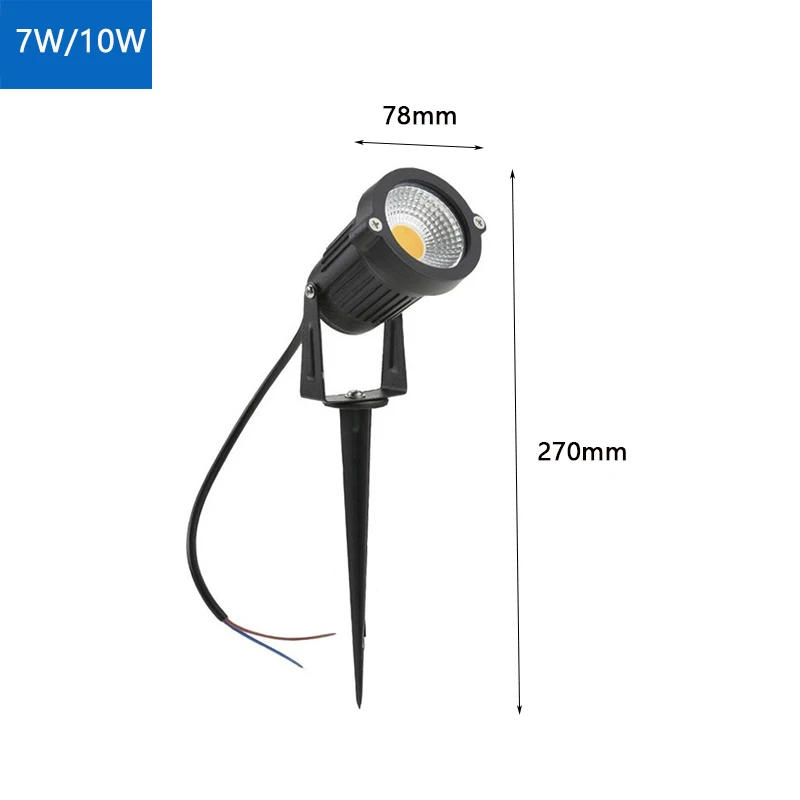 Description Picture 2 of itemOutdoor LED Garden Lights IP65 Waterprof 7W 10W Lawn Lamp 220V110V24V12V Landscape Spike Bulb Garden Path Spotlights Aluminium
