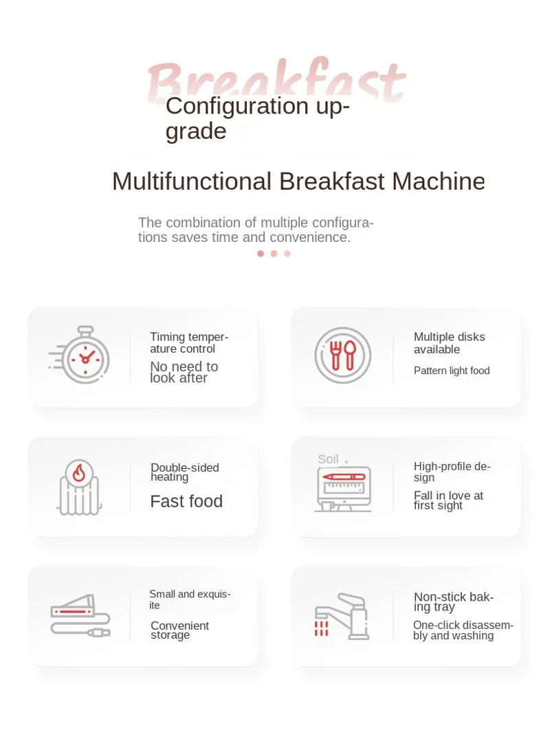 Description Picture 3 of item220V Multifunctional Breakfast Maker/ 4 in 1 Toaster and Oven/ Automatic Bread maker