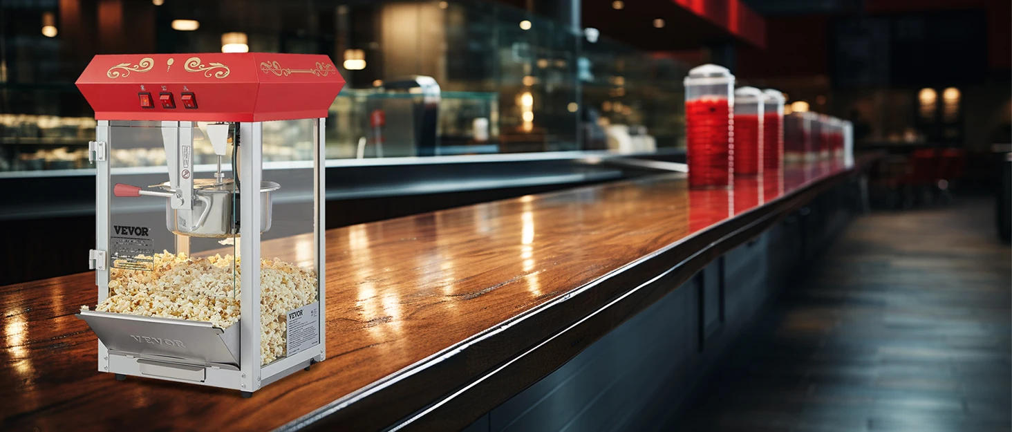 Description Picture 2 of itemCommercial Popcorn Machine, 12 Oz Kettle, 1440 W Countertop Popcorn Maker for 80 Cups per Batch, Theater Style Popper with