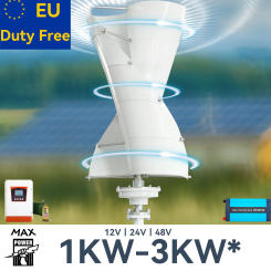 WindKing 3000W Wind Turbine Generator 3 Blades Power 3kw 12V 24V Dynamo With Hybrid Solar Charger System For Farm RV Home Use