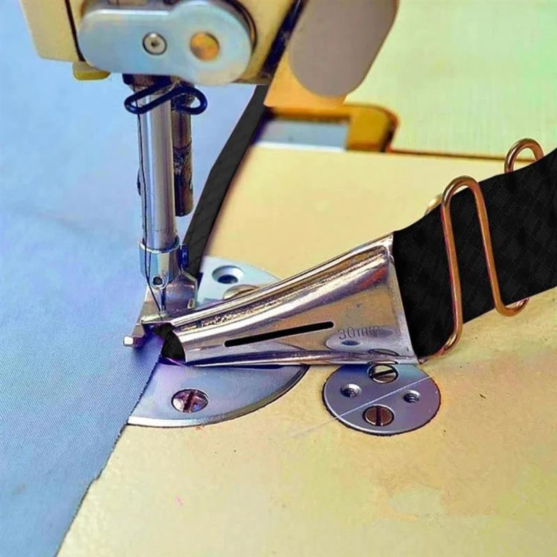 Description Picture 3 of item2023 Overlock Folder Binding Of Curve Edges Folder Bias Binder Lockstitch Sewing Machine Foot Sew Feet Machine Accessories Tools