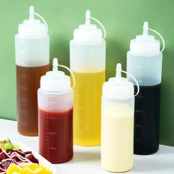 Kitchen BBQ Condiment Squeeze Bottles Sauces Olive Oil Bottles Ketchup Mustard Dispensers Kitchen Accessories Gadgets Sauce New