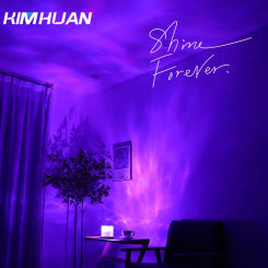 Ocean Wave Projector Light Night Light  16 Colors Midnight Aura Aurora Glow Lamp Home Office Bar Restaurant Underwater Projector