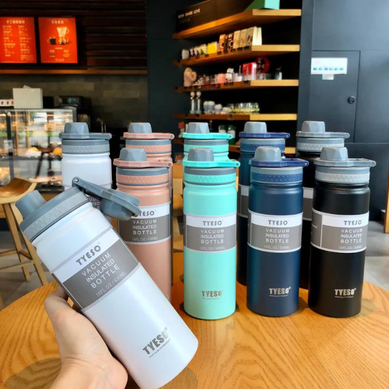 Description Picture 2 of item530ML Tyeso Thermal Water Bottle Stainless Steel Coffee Thermal Mug Vacuum Flask Insulated Sport Travel Thermos Cup Kettle