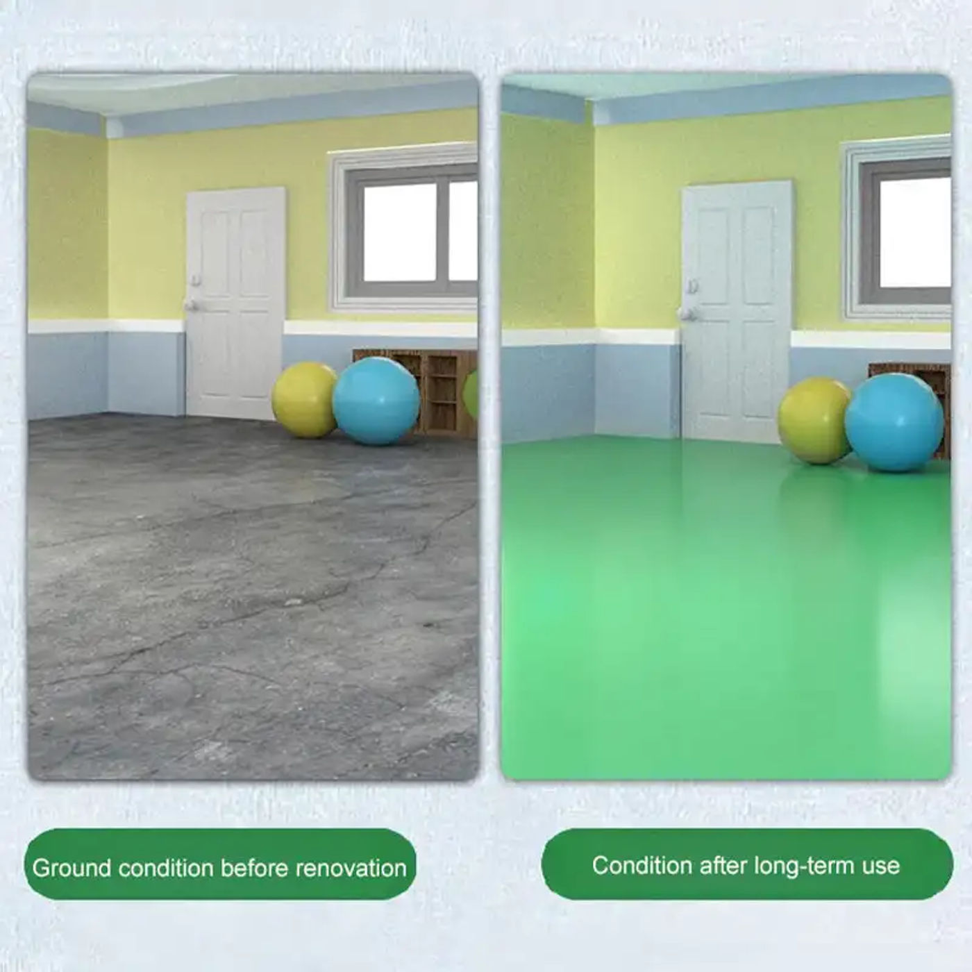 Description Picture 4 of itemQuick-Dry Anti-Slip Water-Based Floor Paint 500g Water-Based Epoxy Floor Paint Floor Paint Pressure-Resistant Dropshipping