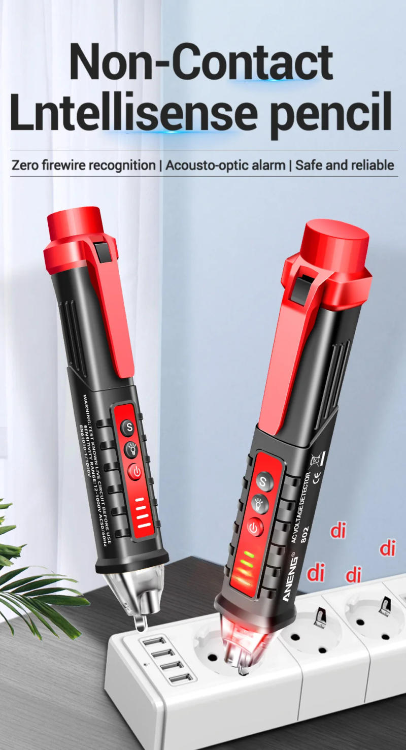 Description Picture 2 of itemANENG VD802/VD902 Voltage Meters Digital Multitesters Non-contact Tester Pen AC Voltage 12-1000V Detectors Current Testers Tools