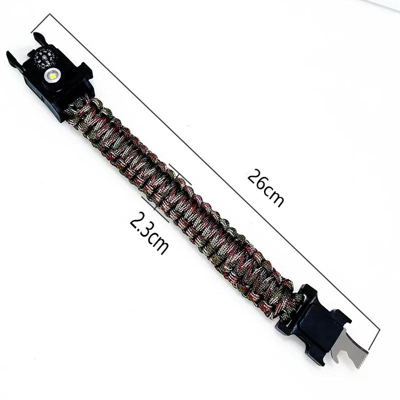 Description Picture 4 of itemWaterproof Emergency Paracord 550 4mm Led Lights Parachute Cord Bracelet Survival Multifunction outdoor tools for Swimming