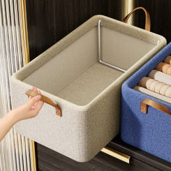 Trousers Clothes Organizer Jeans Storage Box With Steel Frame Drawers Organizers Wardrobe Underwear Artifact Compartment Box