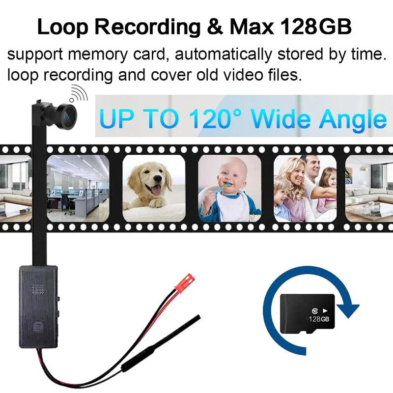 Description Picture 3 of itemWifi Camera DIY Portable Mini Camara Espia Wifi 4K Micro Camcorder P2P Wireless Webcam Video Recorder Home Security Nanny Camera