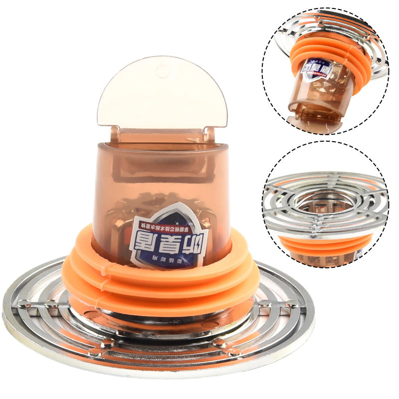 Description Picture 3 of itemBath Shower Floor Strainer PVC Cover Plug Trap One-Way Drain Valve Toilet Insect-Prevention Deodorant Sewer Strainer Floor Drain