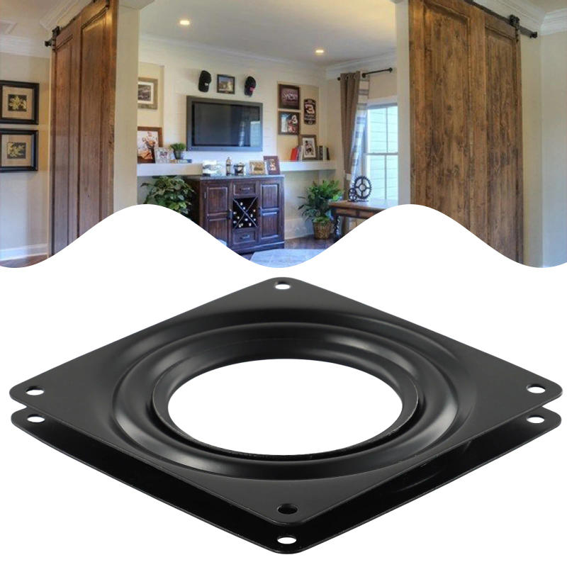 Description Picture 2 of itemHigh Quality Exquisite Practical Hollow Turntable 1PCS Bearing Rotating Black Plate Desk Table Swivel Turntable